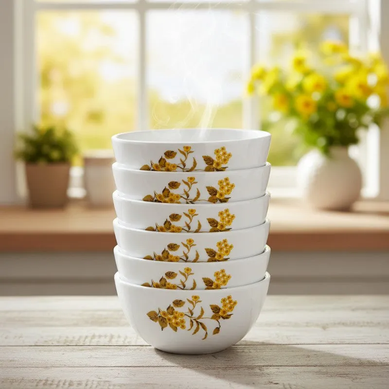 French Rose Melamine Snack Bowls (200 mL Each) - Set of Six media 3