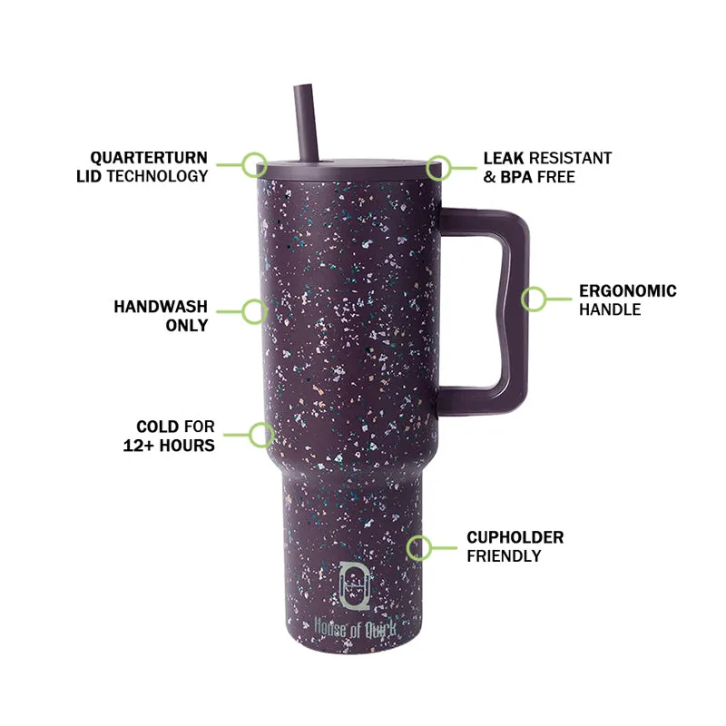 Pop Luxe Stainless Steel Tumbler (1200 ML) - Dark Purple media 3