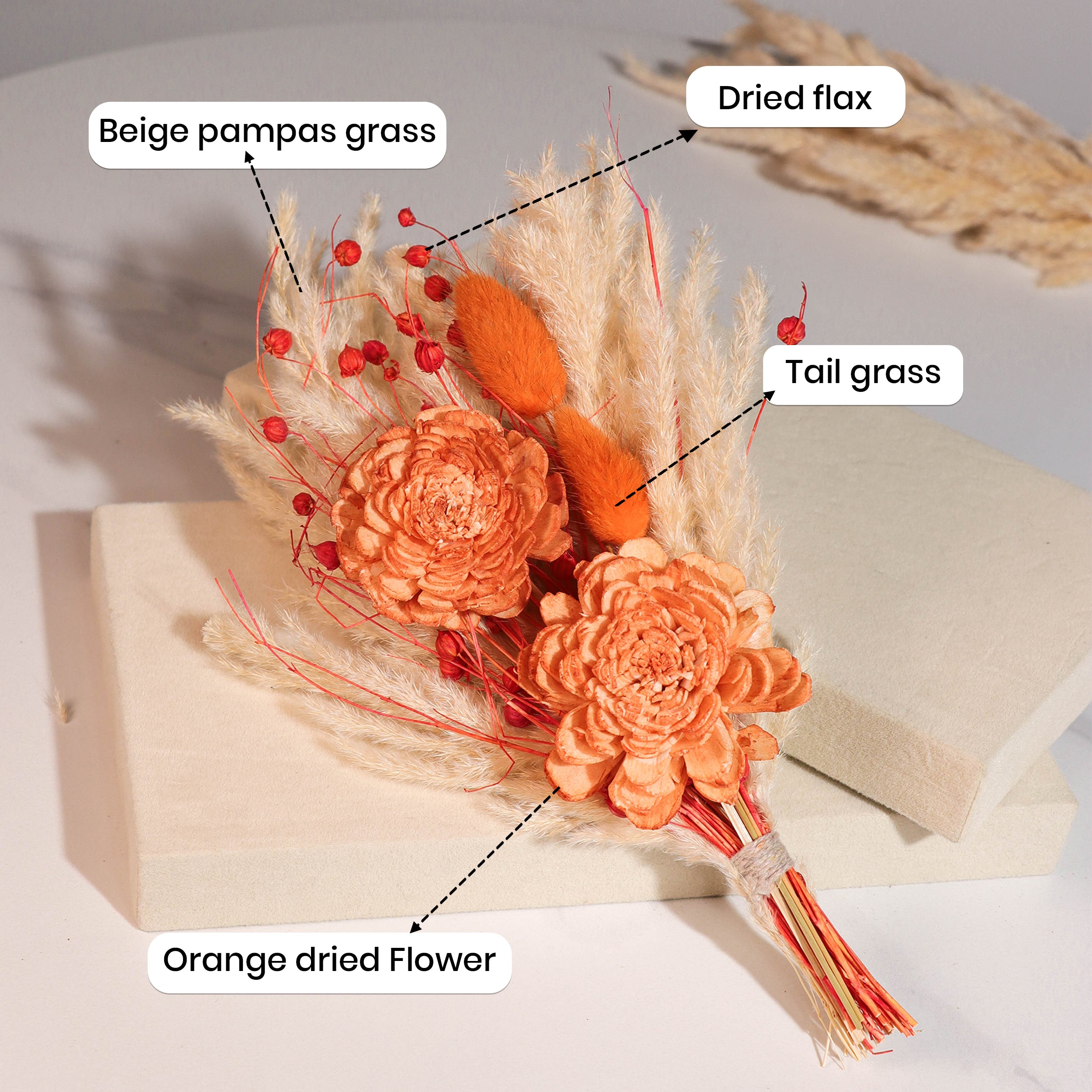 JoyBloom Artificial Flower with Ceramic Pot - Orange media 7