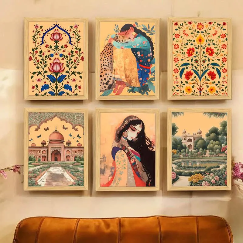 Mathuri Regal Wall Art - Set Of Six media 1
