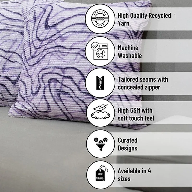 LiquidFlow Cushion Cover (Lilac) - Set Of Three media 7