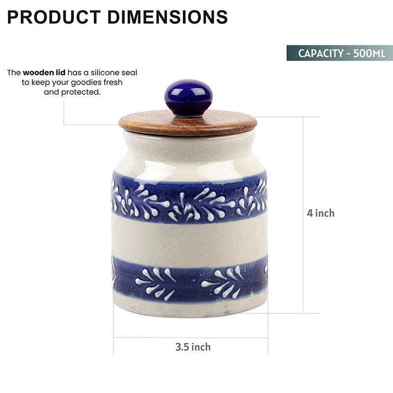 Jiva Ceramic Jar (500 mL Each) - Set Of Two image 7