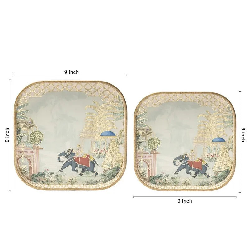 Darbar Gaj Serving Tray - Set Of Two media 9