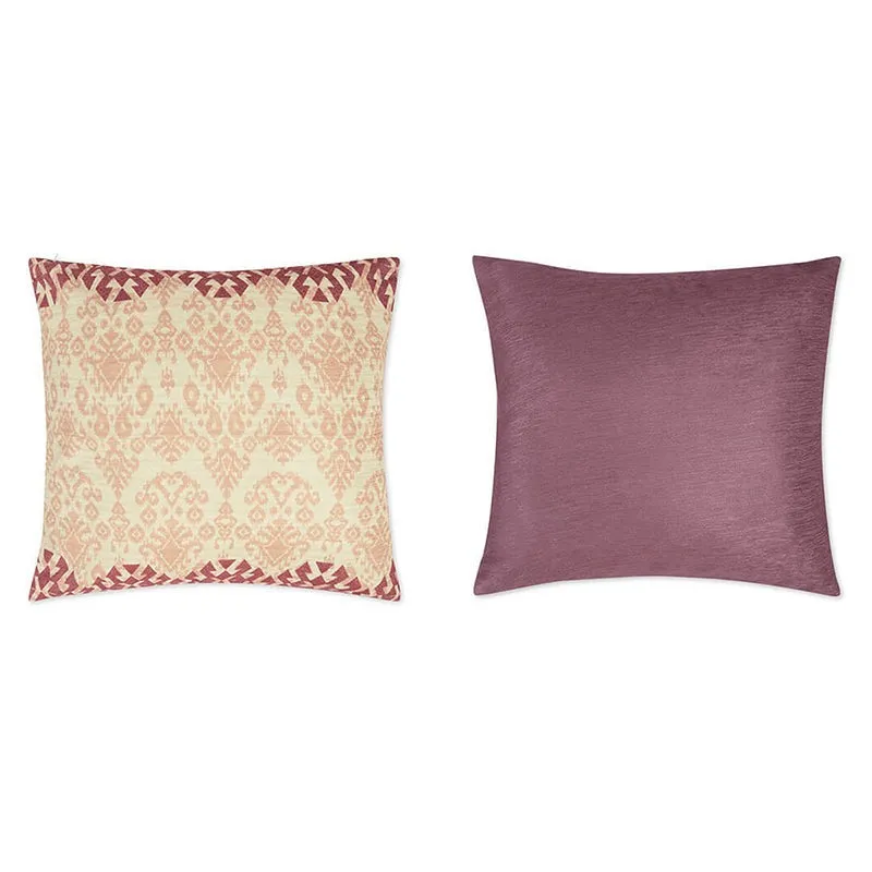 India Circus Rajwada Florals Printed Velvet Cushion Cover - Set Of Five media 6