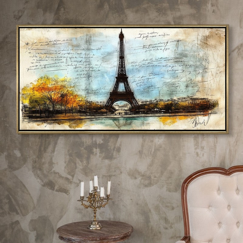 Parisian Canvas Wall Painting With Frame
