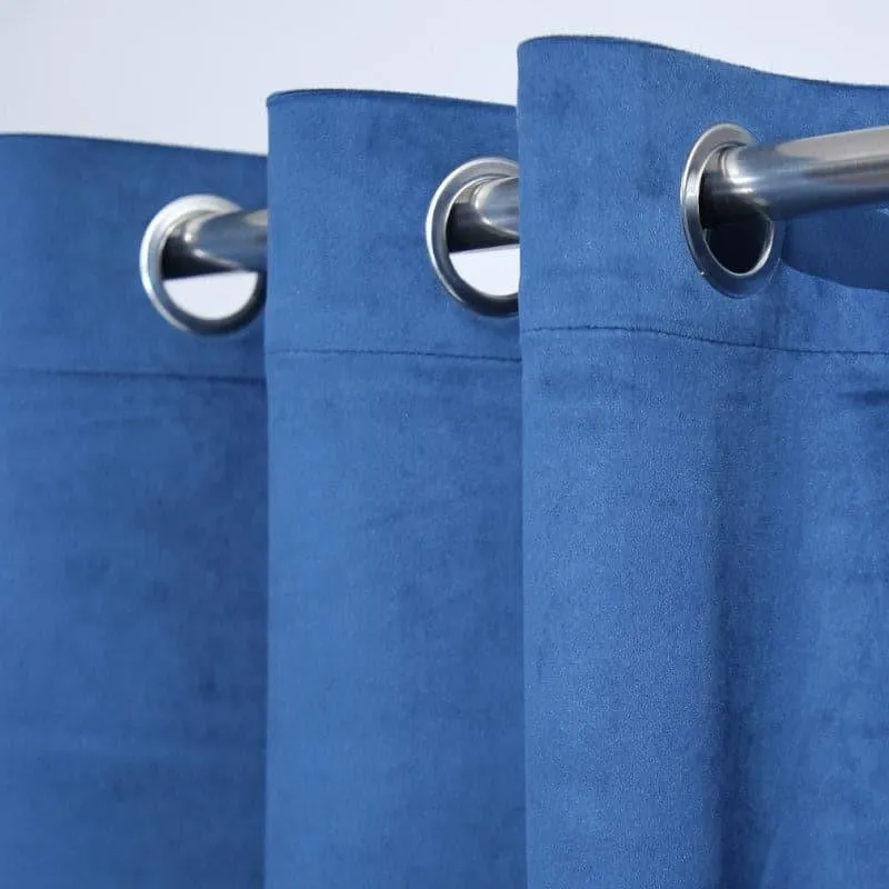 Kumudini Solid Curtain (Navy) - Set Of Two media 4