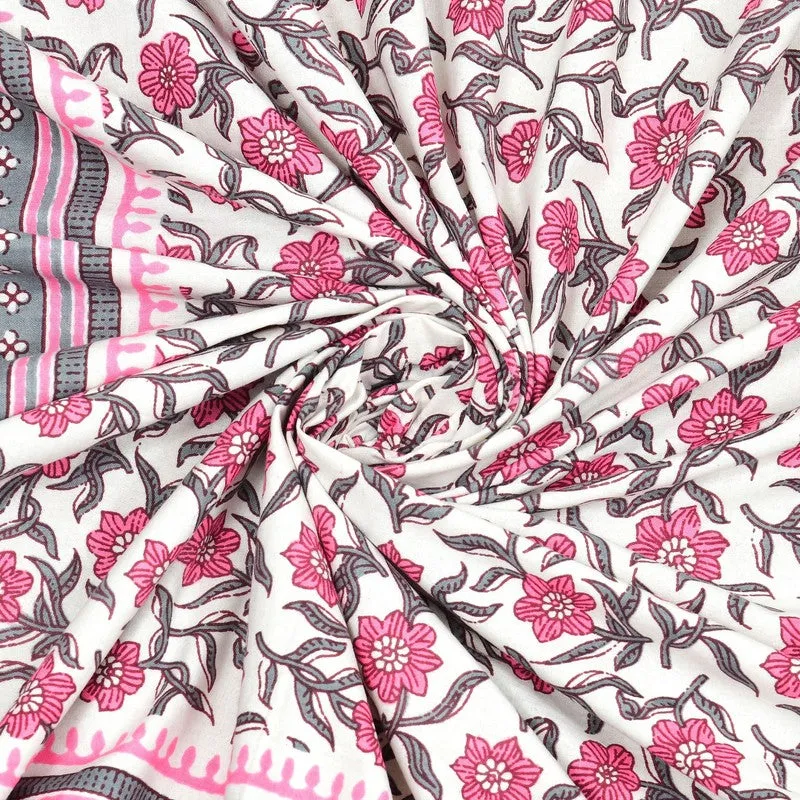 Crafto Cotton Bedsheet (Pink) - 240 TC media 5
