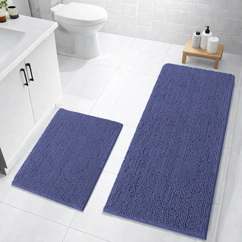 MonoSoft Microfiber Bath Mats (Navy) - Set Of Two media 3