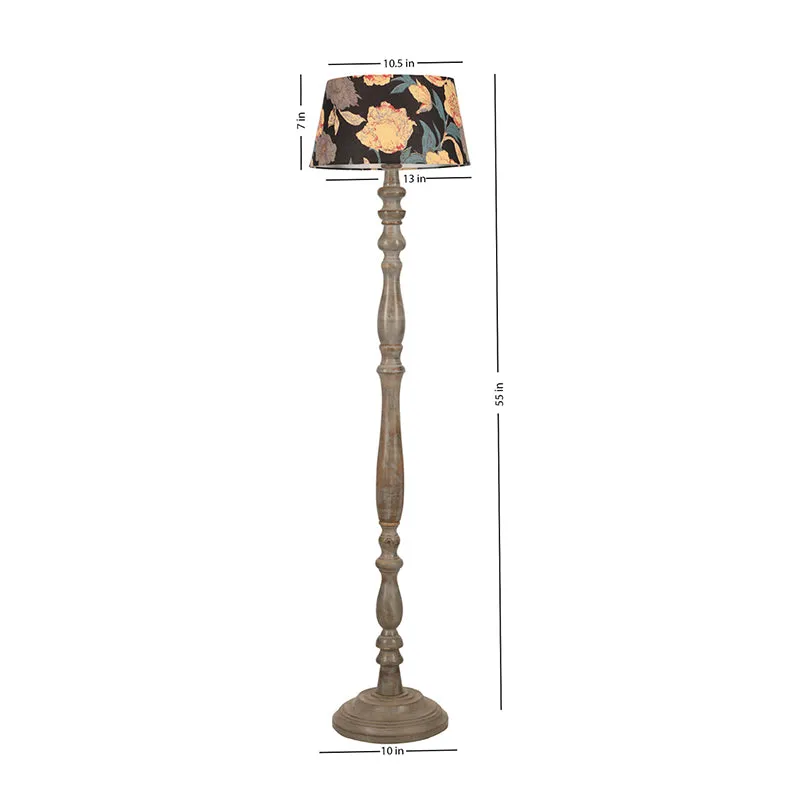 Hewn Prism Lotus Wooden Floor Lamp media 5