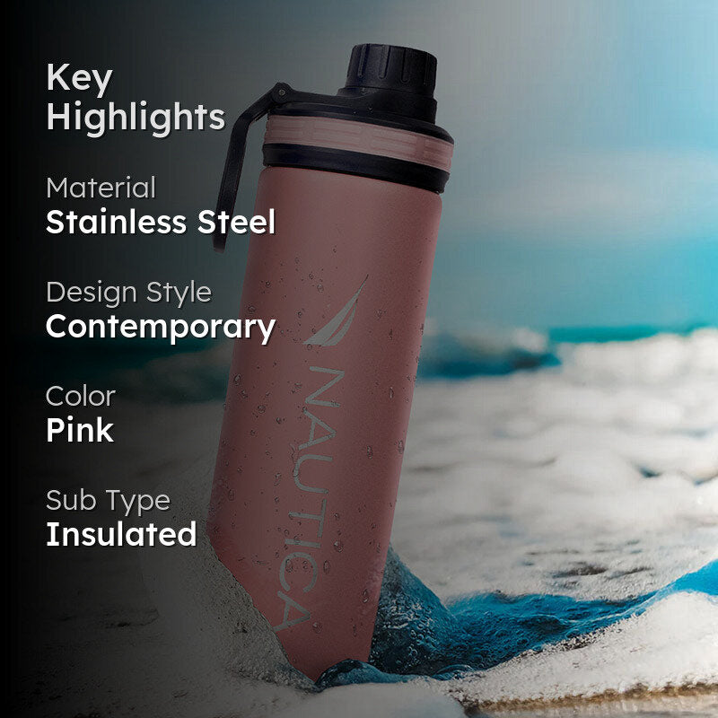 Nautica Skirnir Insulated Stainless Steel Thermos (Pink) - 500 mL media 2