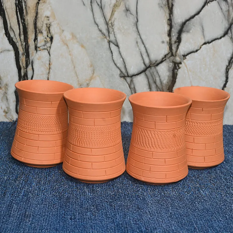 Kaivalya Terracotta Coffee Mug (250 mL Each) - Set of Four media 4