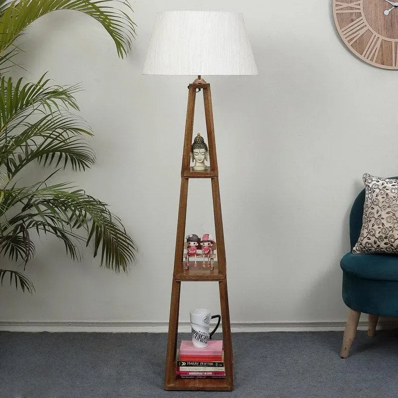 Blace Netima Floor Lamp With Shelf - Bisque media 3