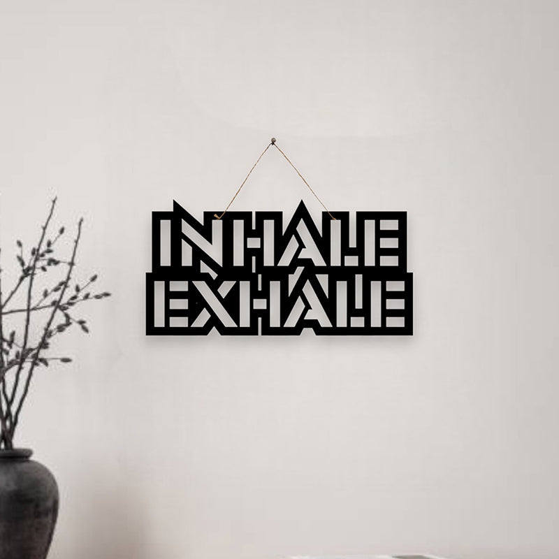 Inhale Exhale Mild Steel Wall Accent