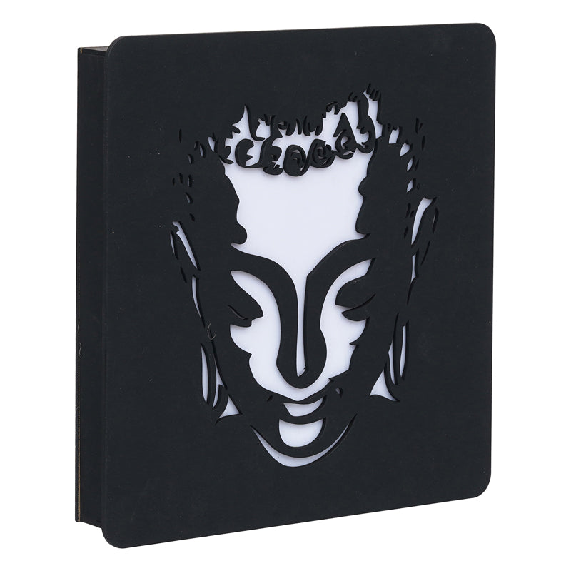 Lord Buddha LED Wooden Wall Lamp media 3