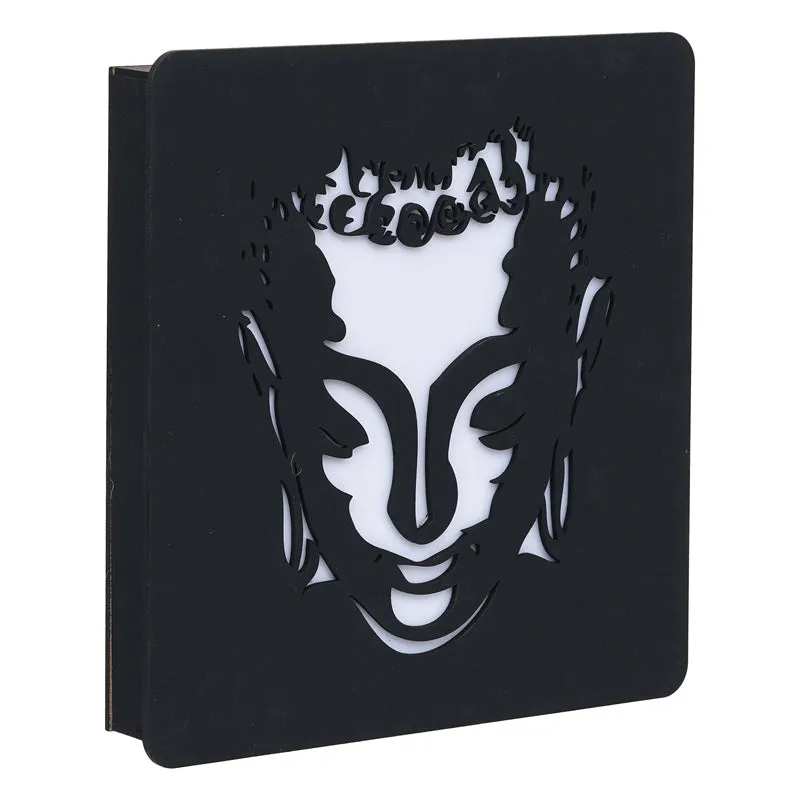 Lord Buddha LED Wooden Wall Lamp media 3