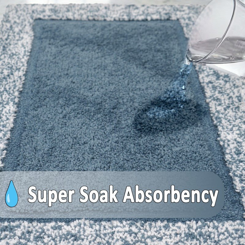 Orlina Polyester Bath Mat - Blue media 7