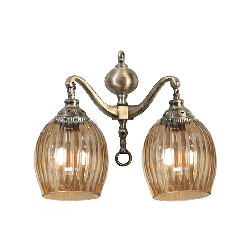 Golden Glow Antique Glass Wall Lamp media 7