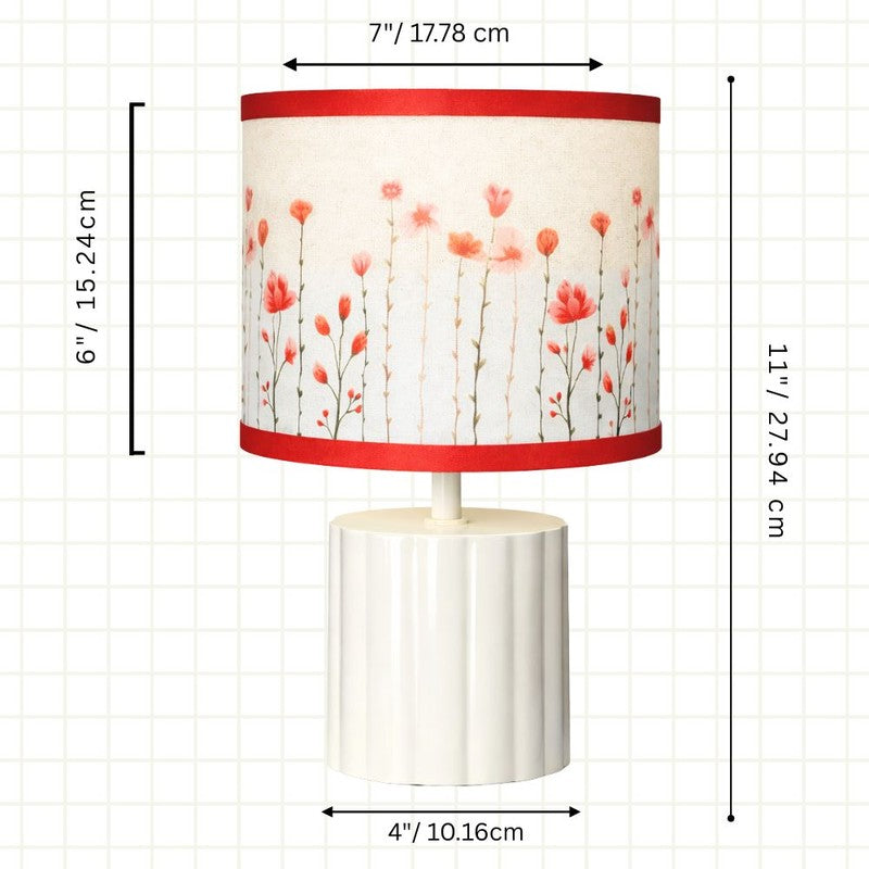 Arden Accent Cotton Table Lamp - Red media 7