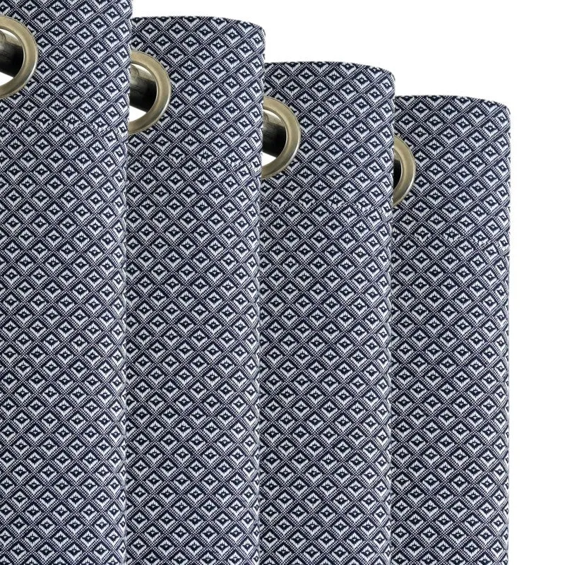 Form Ease Cotton Room Darkening Curtains - Navy Blue media 6