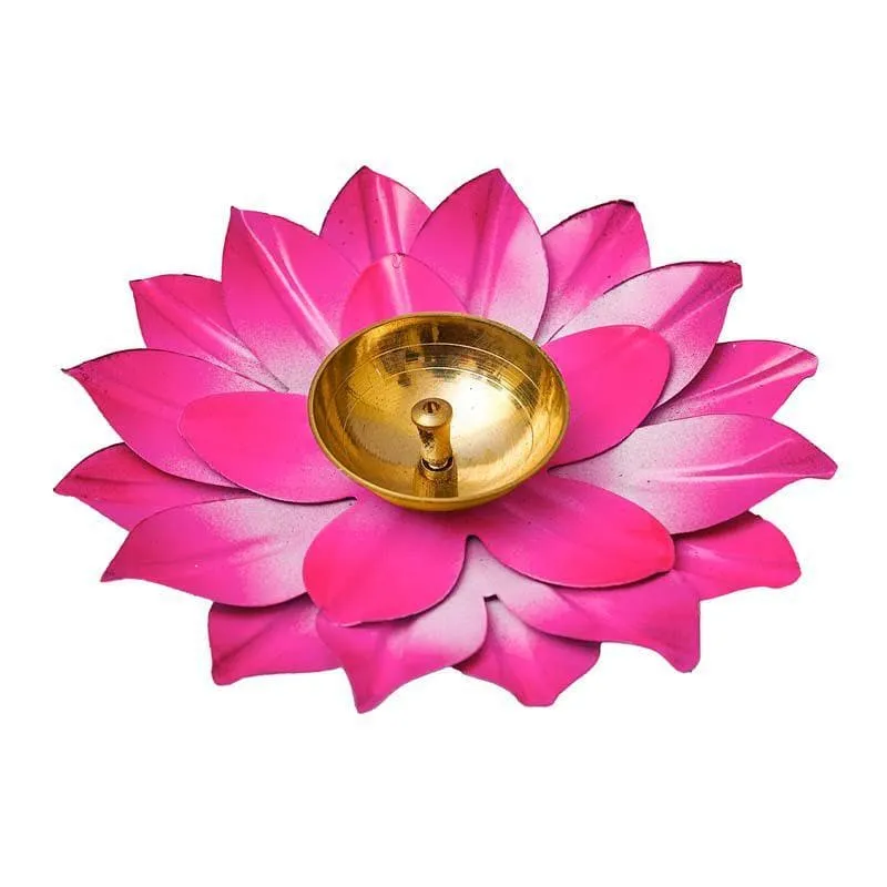 Sacred Bloom Diya- Pink media 3