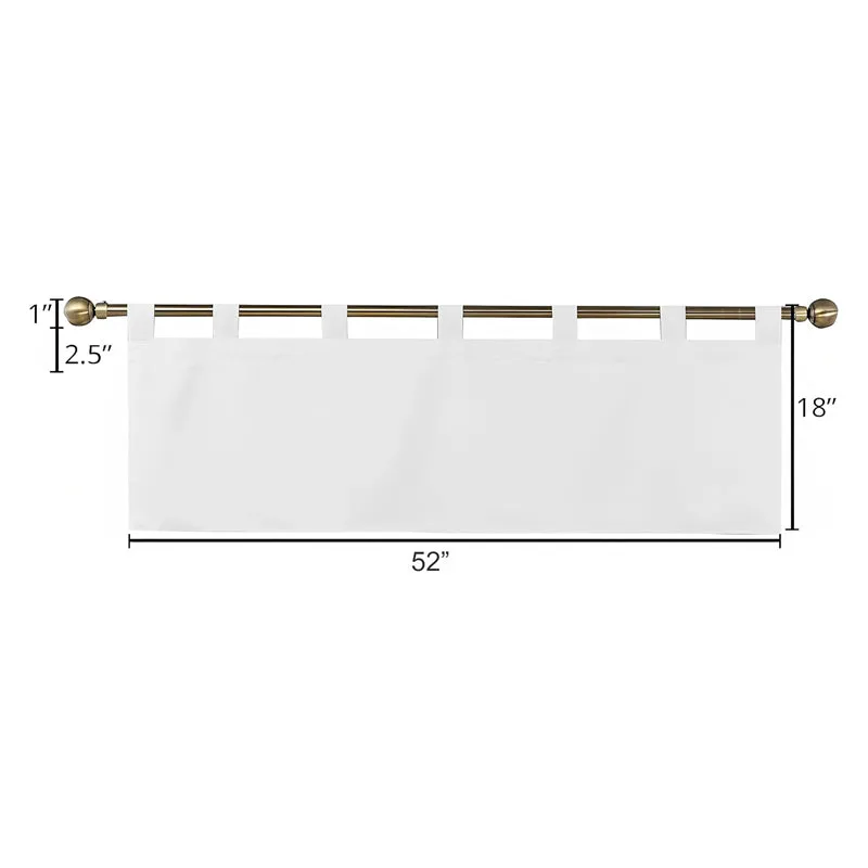 Vienna Pleated Curtain Valance (White) - Set Of Two media 9