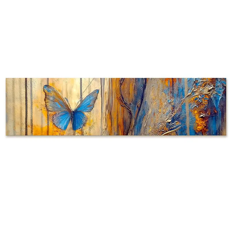 Blue Mariposa Ethnic Canvas Wall Art media 6