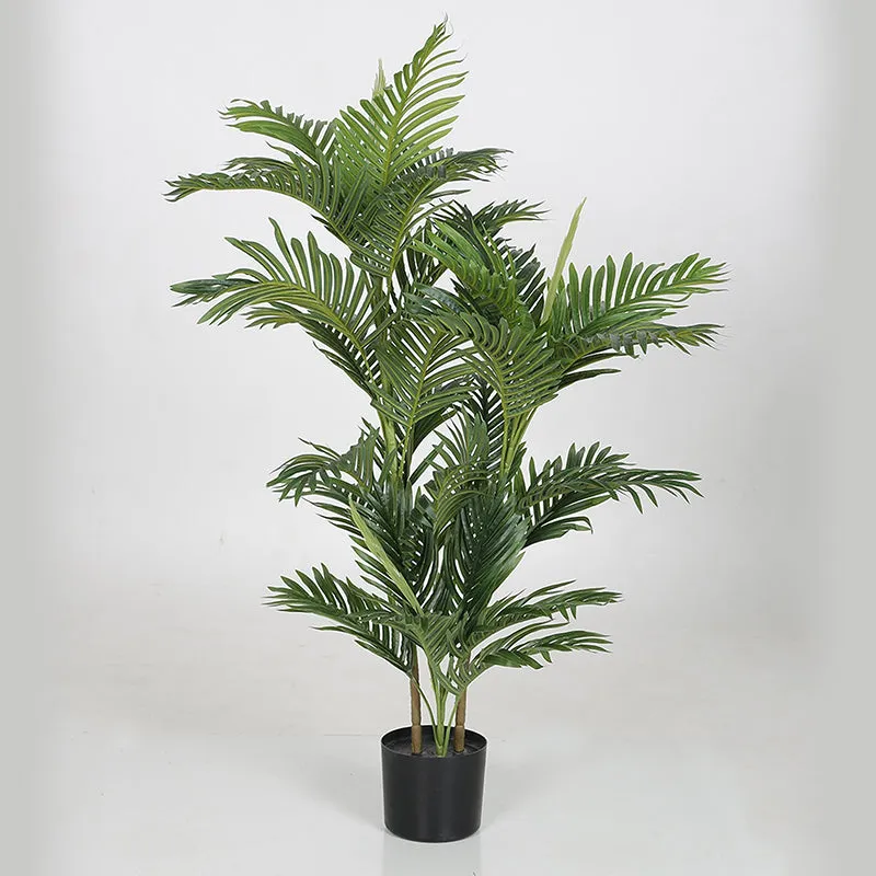 Faux Areca Dypsis Tree With Black Plastic Pot - 3.9 Feet media 4