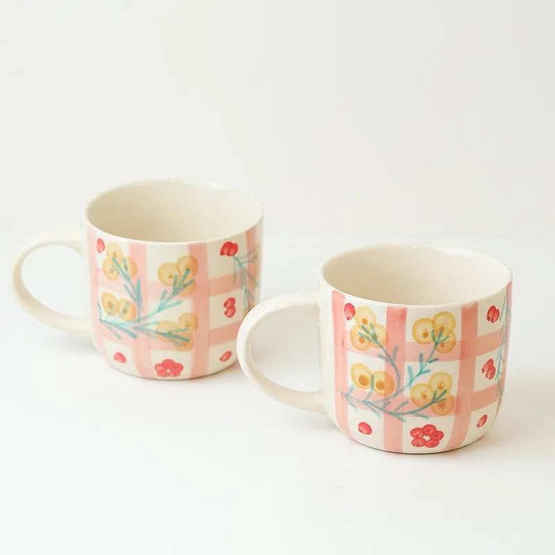 Blossom Ceramic Coffee Mug (500 mL Each) - Set Of Two media 3