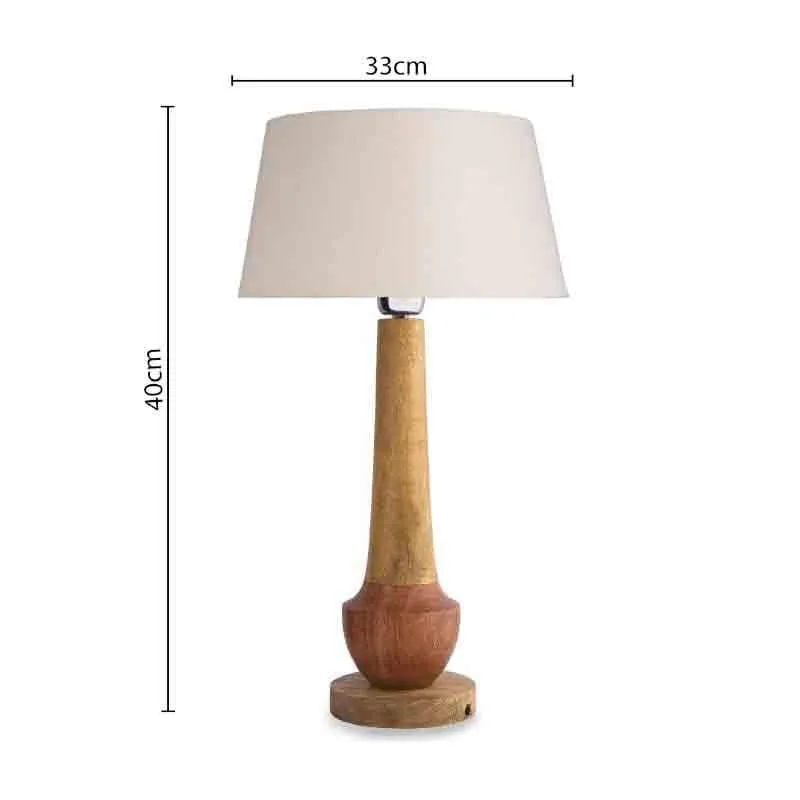 Romania Fabric Table Lamp - Brown,White media 7