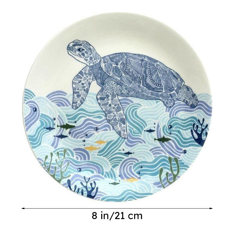 Animal Illustrative  Series Wall Plate - Blue & White media 6