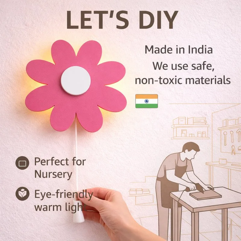 Lumiflora Battery Operated MDF Wall Lamp - Pink media 8
