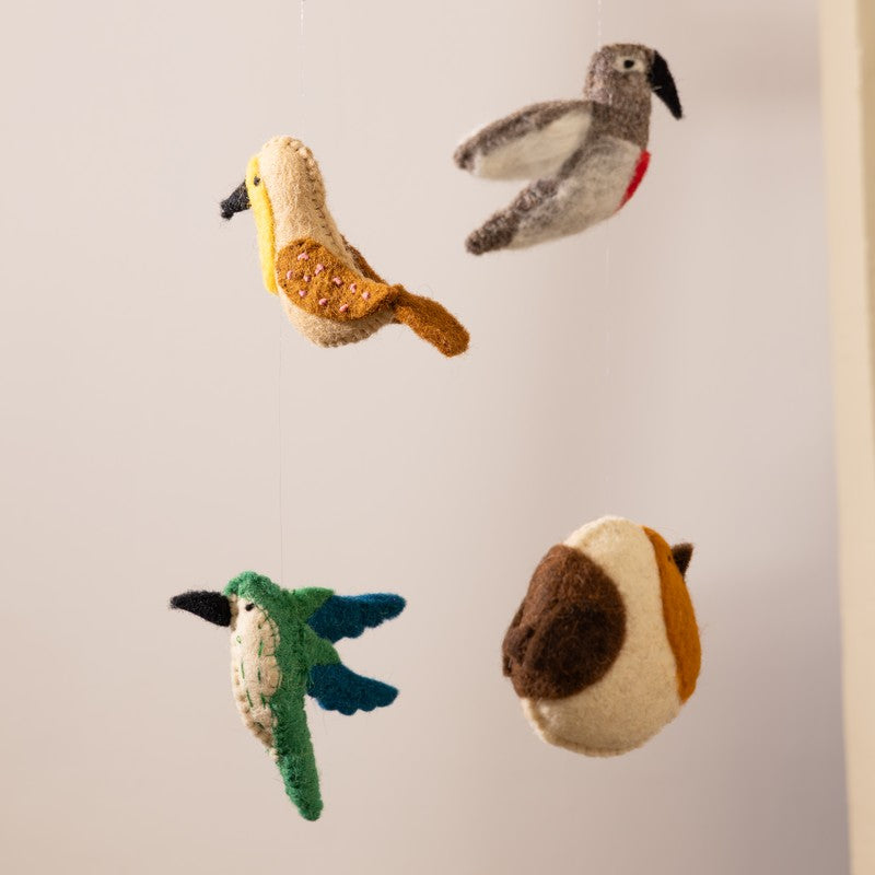 Fig Living Felt Ornaments - Hanging Mobile (Birds) media 8
