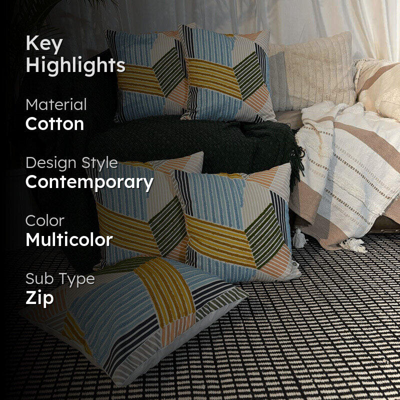 Abstract Geo Cushion Cover - Set Of Five media 2