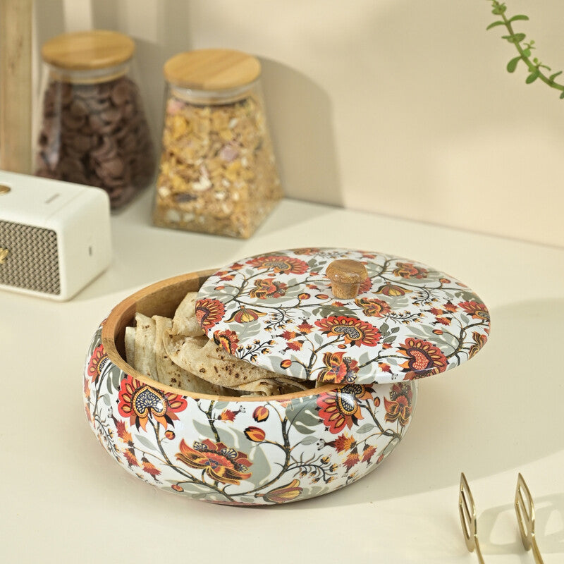 Flora Burst Wooden Roti Box media 8