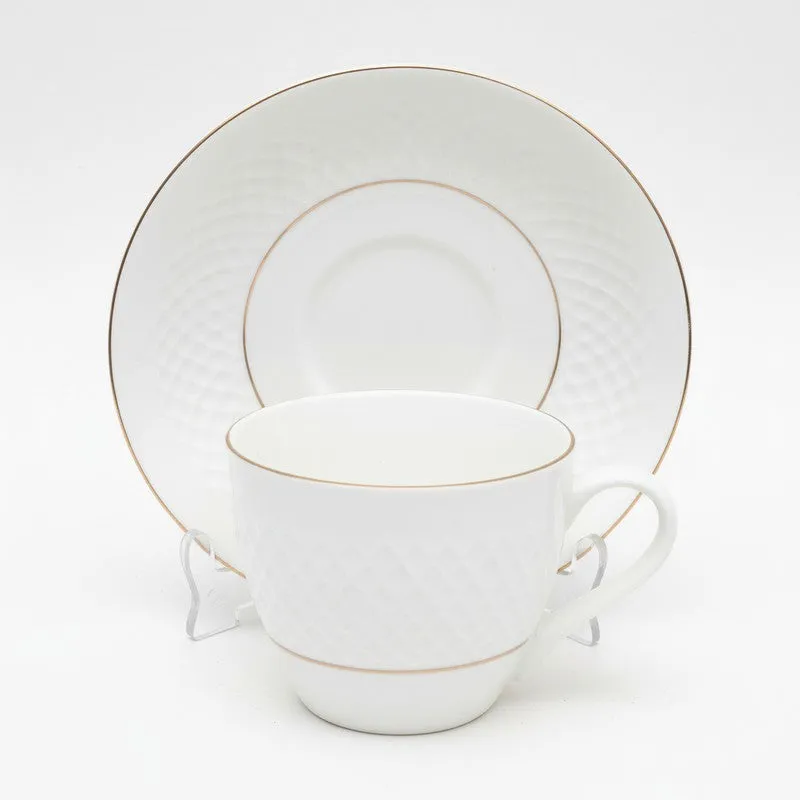 Kane Bone China Cup & Saucer (175 ML) - Twelve Piece Set media 4