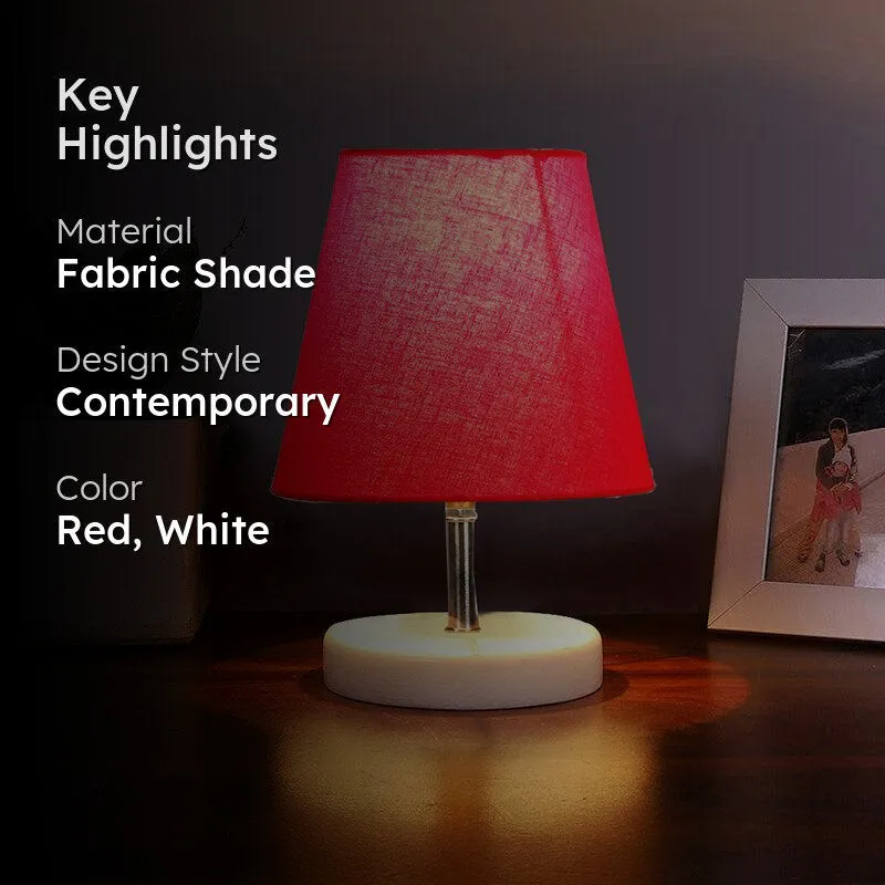 Vero Fabric Table Lamp - Red,White media 2