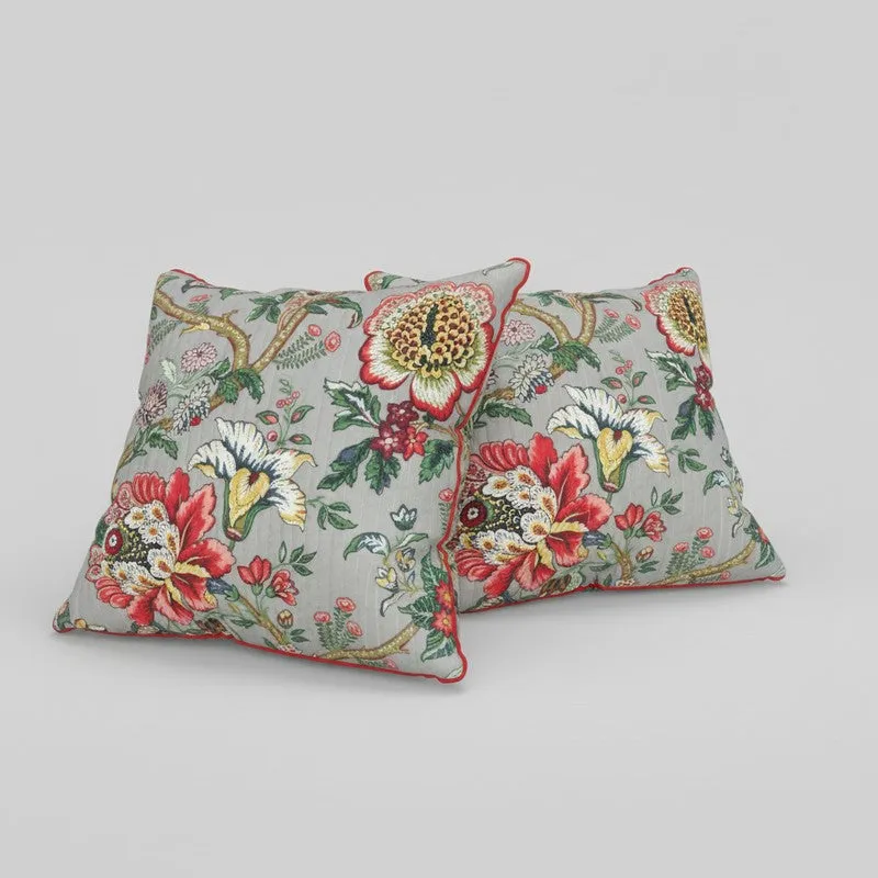 Bloomira Floral Multicolor Cushion Cover Set - Set Of Two media 4
