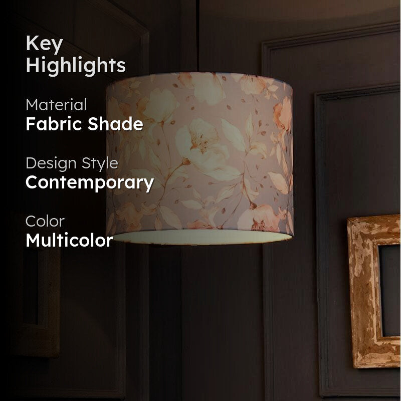 Spring Fabric Ceiling Lamp - Round media 2