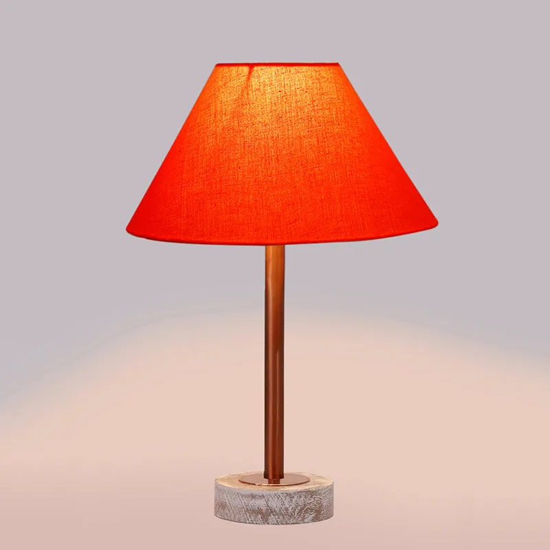 Cotin II Rodin Wooden Table Lamp - Orange,Copper,White media 5