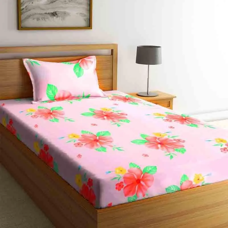 Hibiscus Bedsheet - 130 GSM media 4