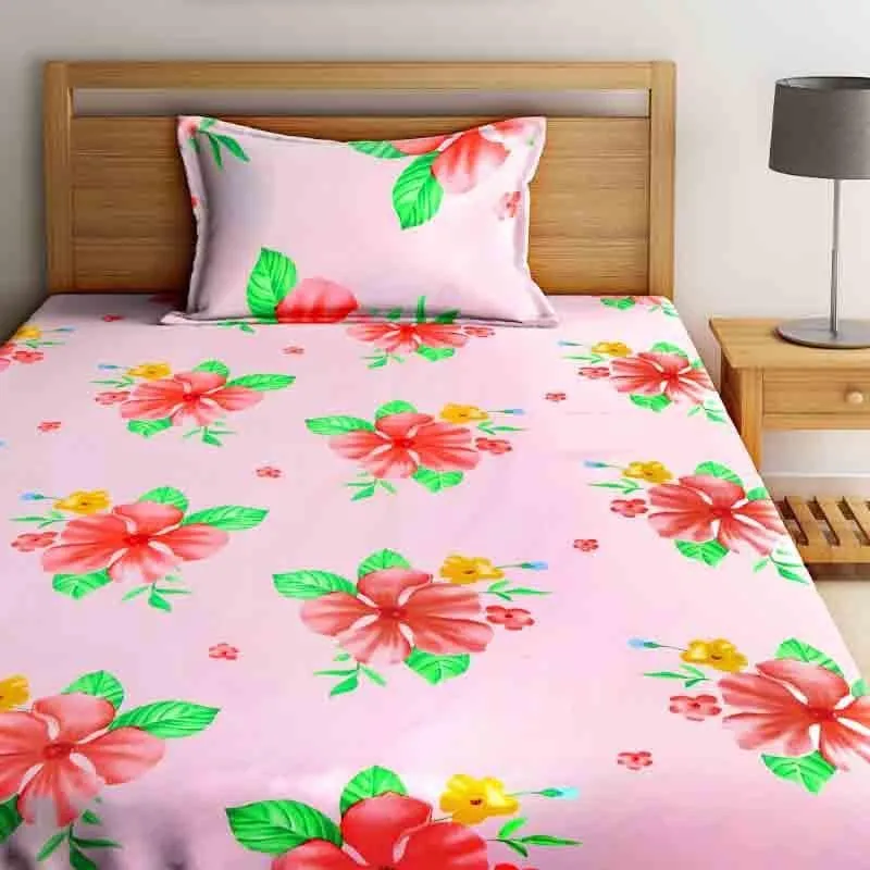 Hibiscus Bedsheet - 130 GSM media 1