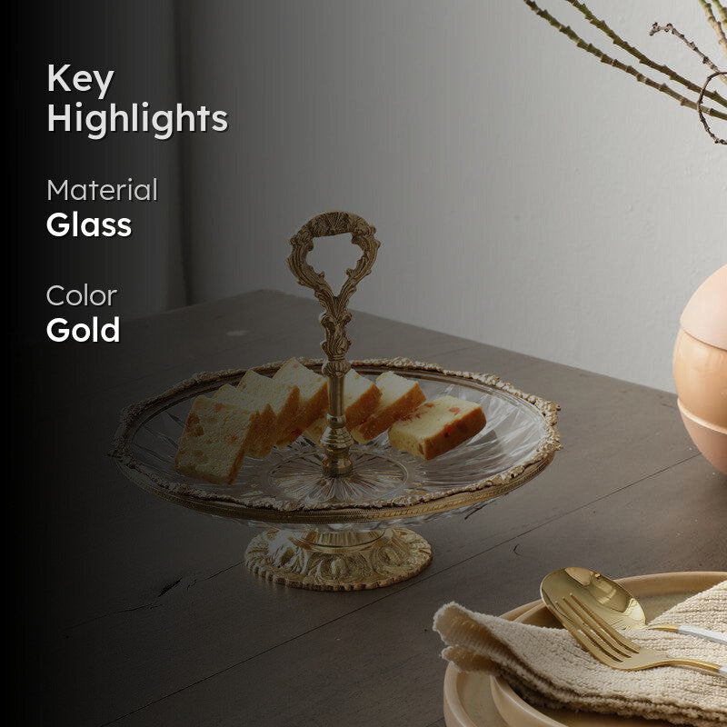 Crystal Charm Cake Stand - Gold media 2