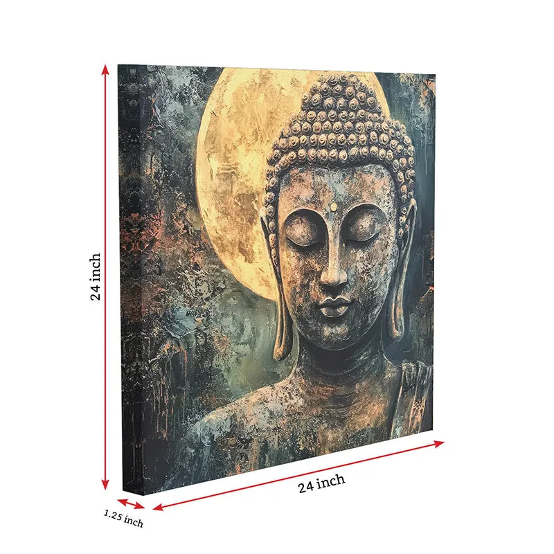 Buddha In Stone Canvas Wall Art media 8