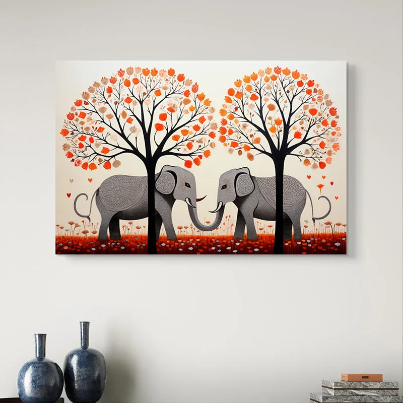 Lines Of Elephants Wall Art media 3