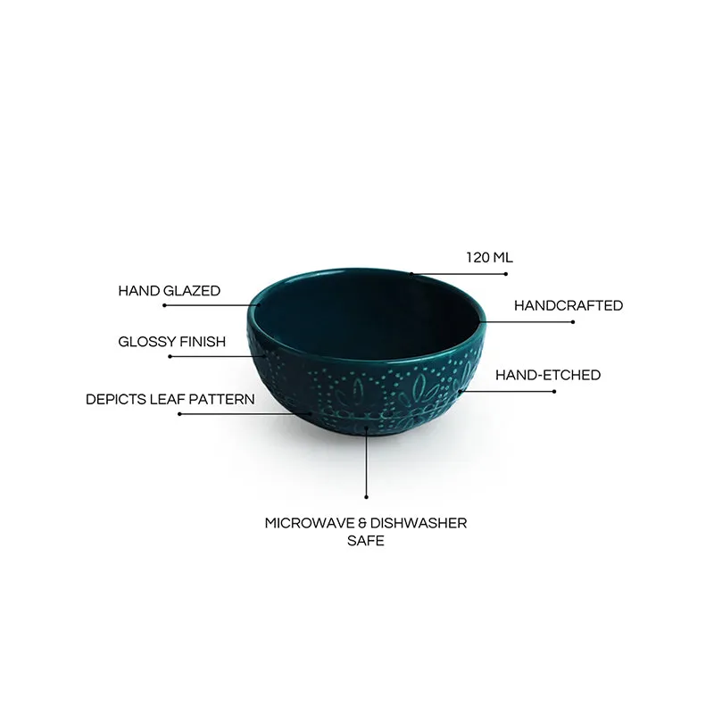 Forest Fern Ceramic Dip Bowl (120 mL) - Set Of Six media 4