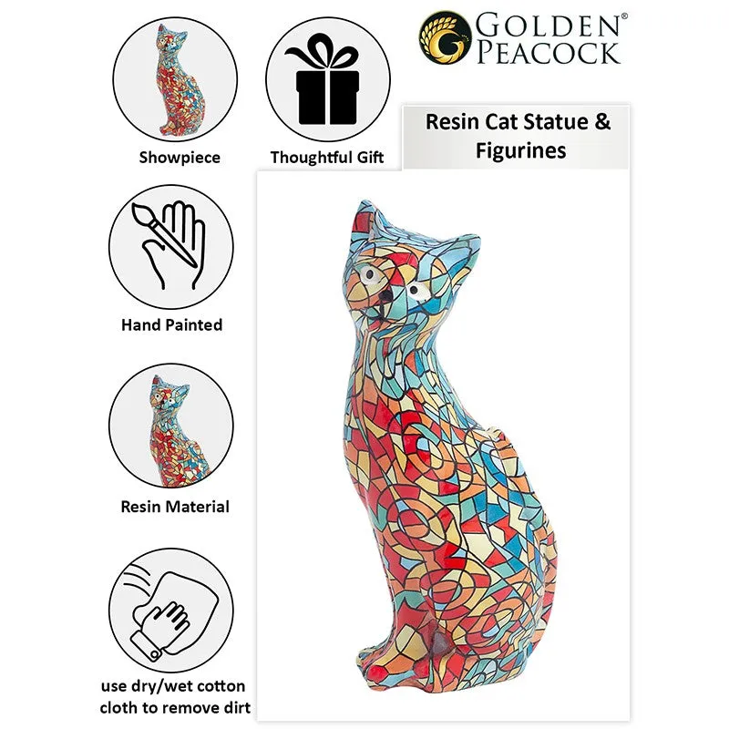 Mosaic Kitten Polyresin Showpiece - Multicolor media 4