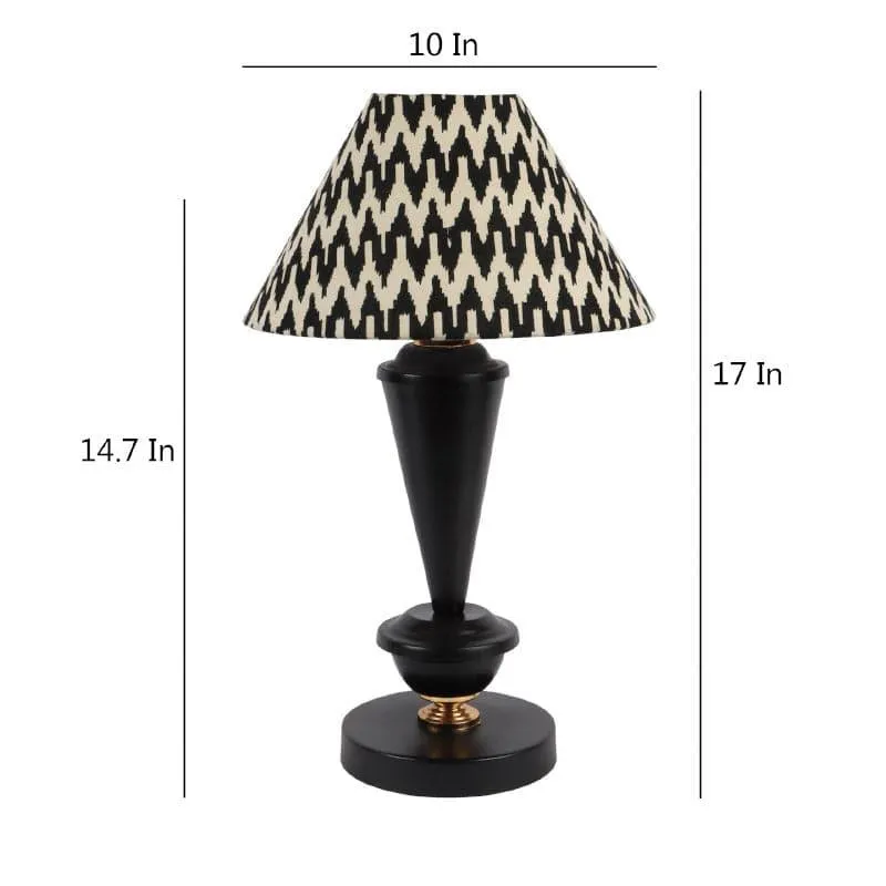 Chevronic Haskell Fabric Table Lamp - Black,White media 5