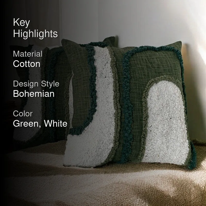 Crest Weft Tufted Cushion Cover Set - Set Of Two media 2