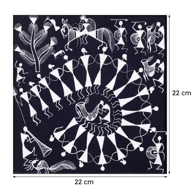 Warli Dance Canvas Wall Art media 6