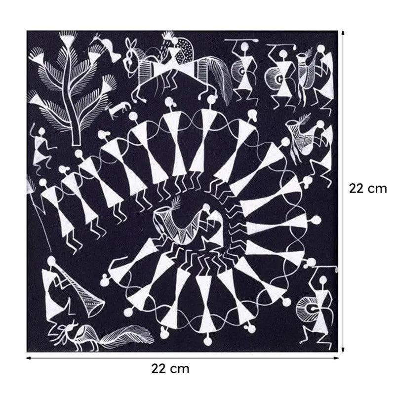 Warli Dance Canvas Wall Art media 6
